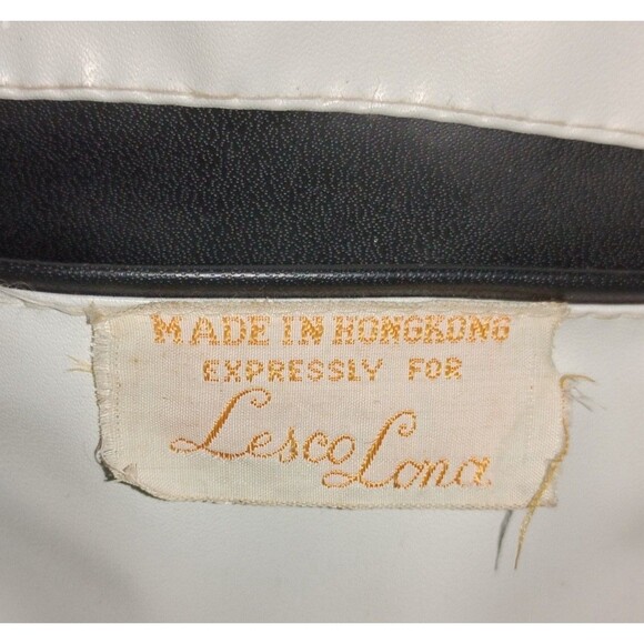 Vintage White Wicker Purse w/Pearl Lucite Handles Mid Century Modern Hong Kong - Picture 6 of 16